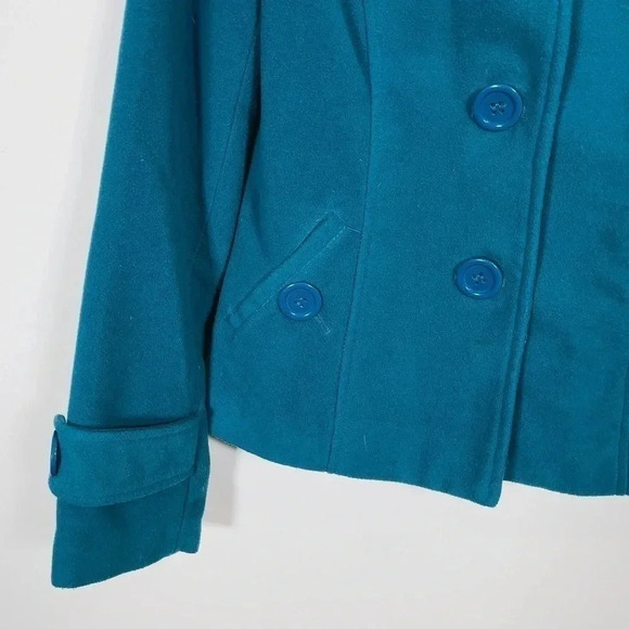 TULLE | TEAL BUTTON  COAT - Picture 6 of 11